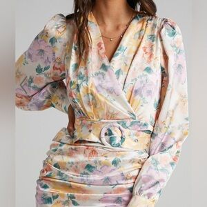 Showpo Multicolor Floral Neema Long Sleeve Dress
